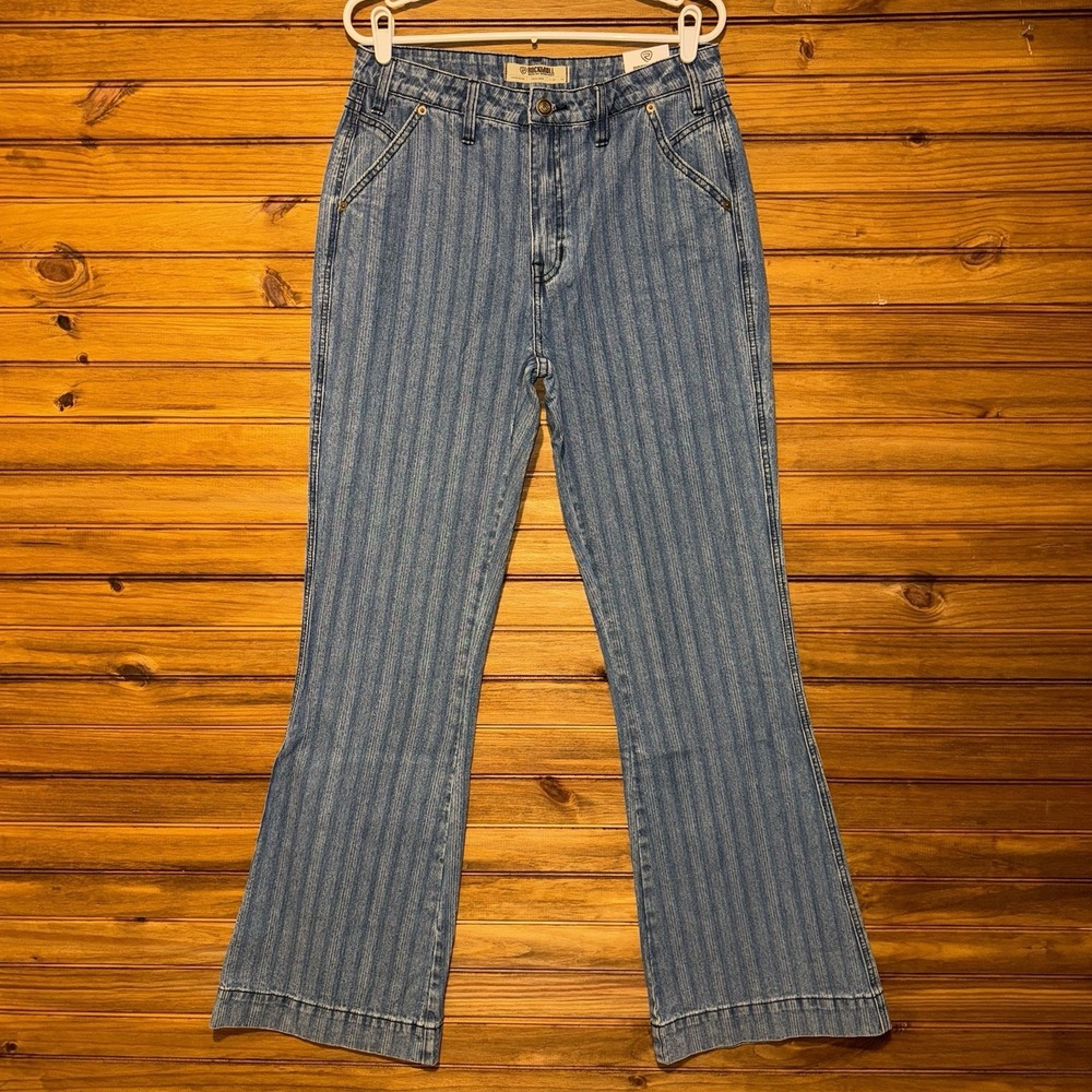 Rock & Roll Denim Bell Bottoms Womens Size 30x36 Flare Striped Retro Cowgirl NEW